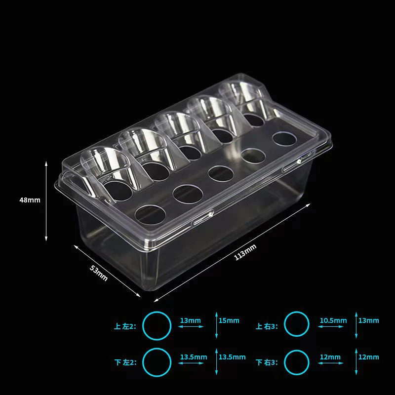 10pcs Disposable Tattoo Cartridge Cup Holder High Quality Transparent Plastic Blending Rinsing Diluting Drying Cleaning Cup