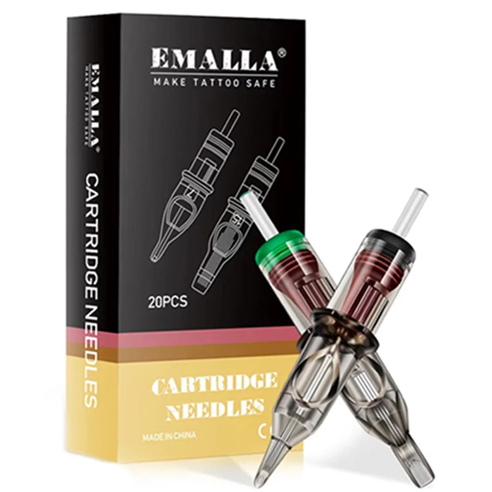 Cartuchos EMALLA Eliot Premium – Agujas Profesionales con Membrana (Caja x 20u)