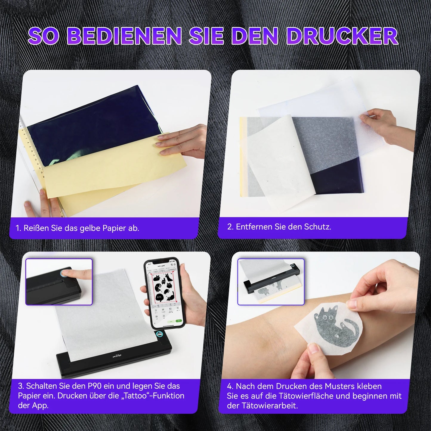 Impresora de Stencil PeriPage P90 – Térmica, Inalámbrica y Ultra Compacta