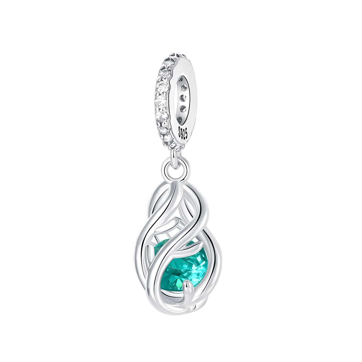 925 Sterling Silver Green Series Flower Tree Apple Pendant DIY Fine Beads Fit Original Charms Bracelet Women Jewelry Diy