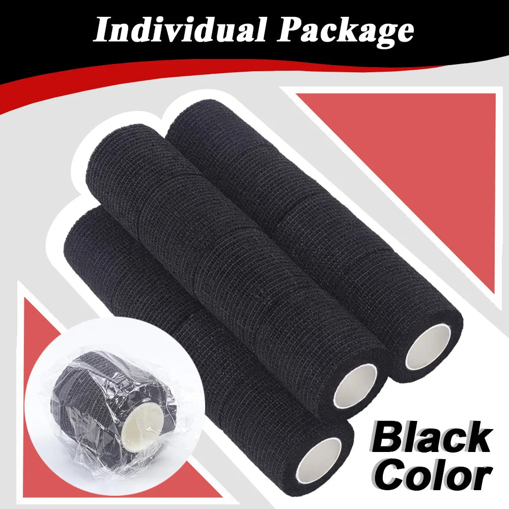 Cinta de Agarre Profesional Negra – Vendaje Autoadhesivo Elástico (Packs 3 a 48u)