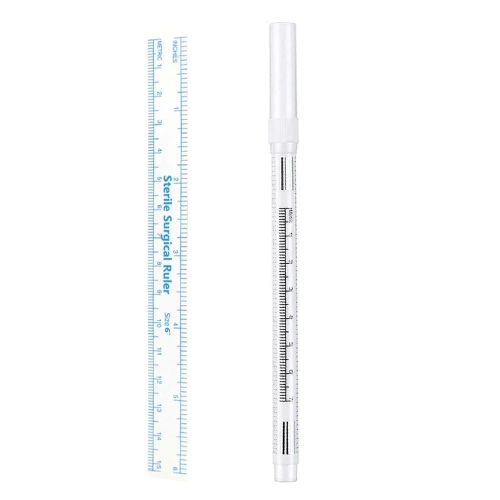 Set Marcador Quirúrgico + Regla Flexible – Kit de Marcación de Puntos Fijos para PMU