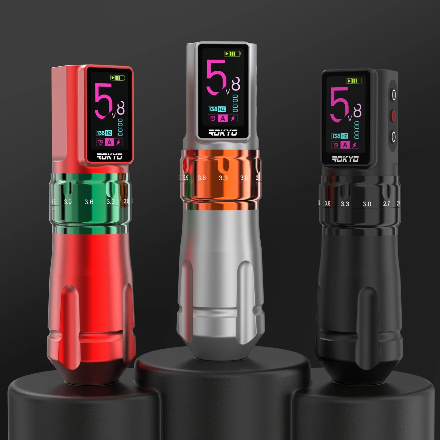 Máquina Pen ROKYO Professional – Motor Suizo, Stroke Ajustable (2.4 - 4.2mm) y 2000mAh