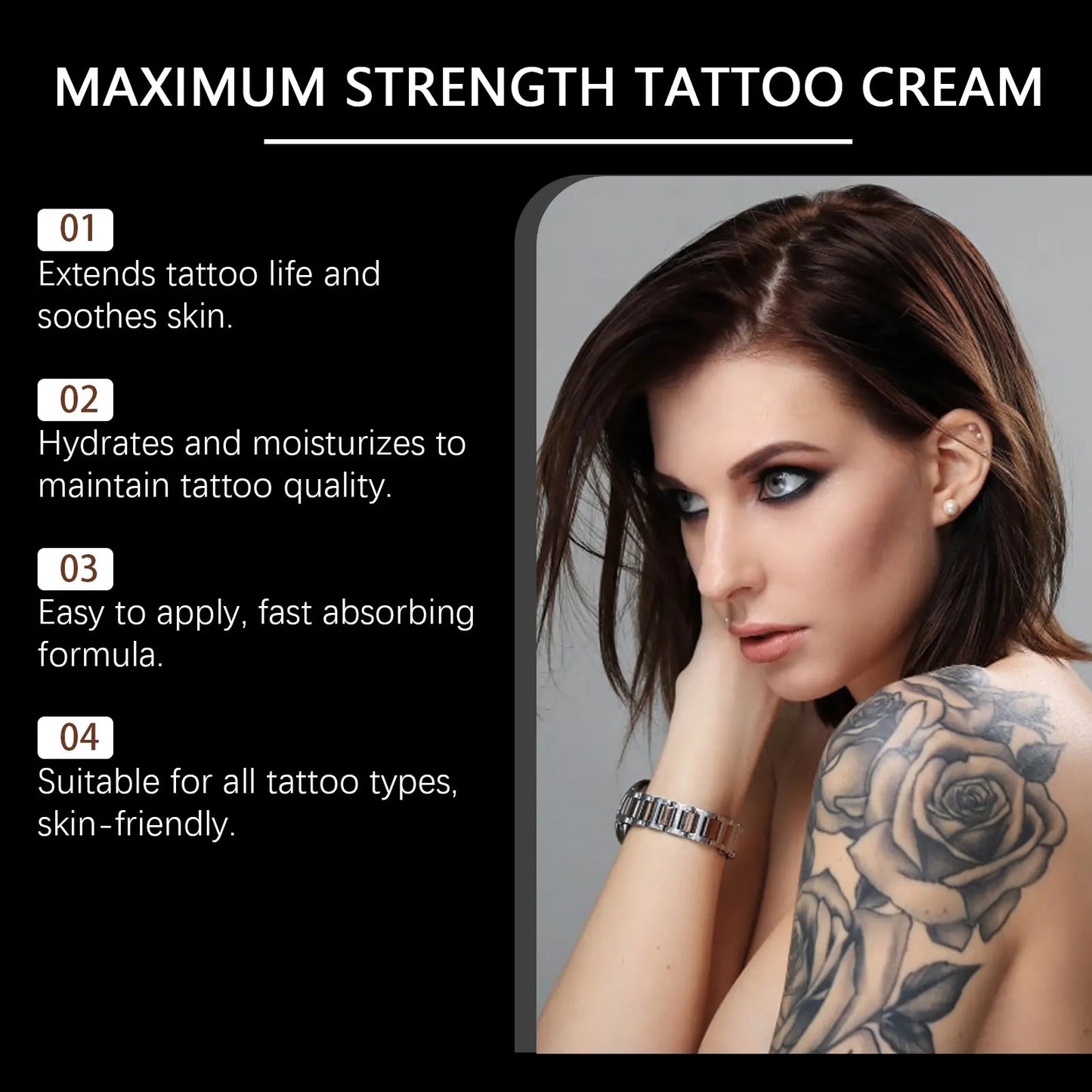 Tattoo Aftercare Soothing Gel - Gentle Cleansing, Long-Lasting Moisturizing Body Gel for Tattoo Fading & Skin Nourishment