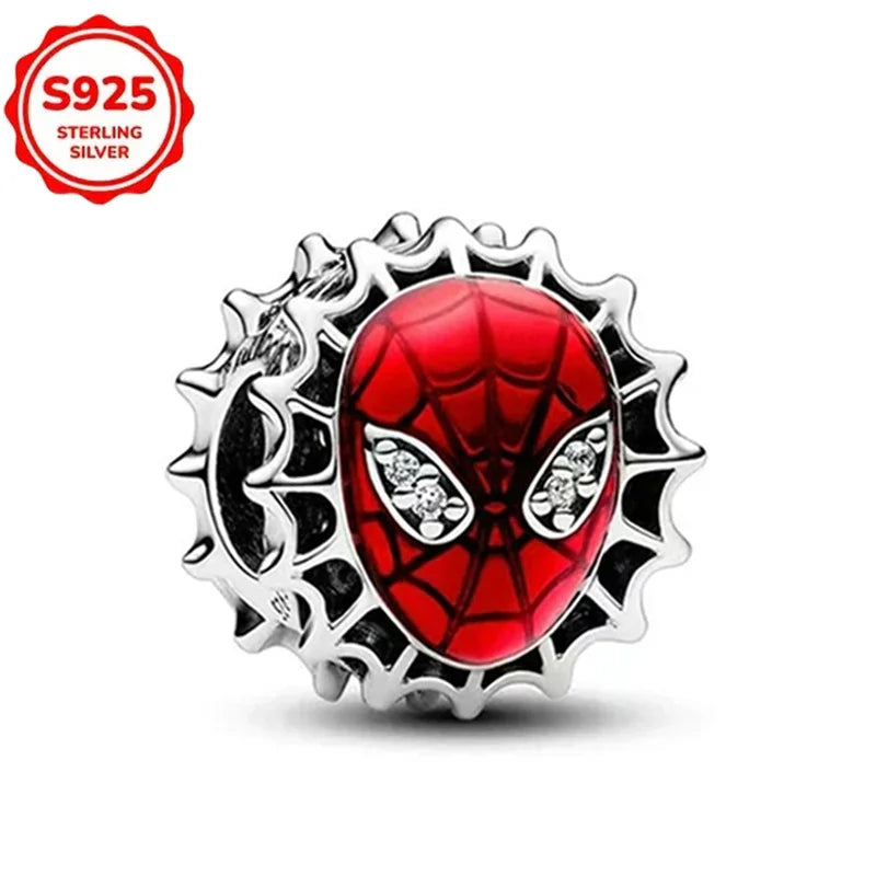 Plata De Ley 925 Silver Marvel Anime Lron Man Deadpool Wolverine Charms Beads Original Women Bracelets Pendant DIY Jewelry Gifts
