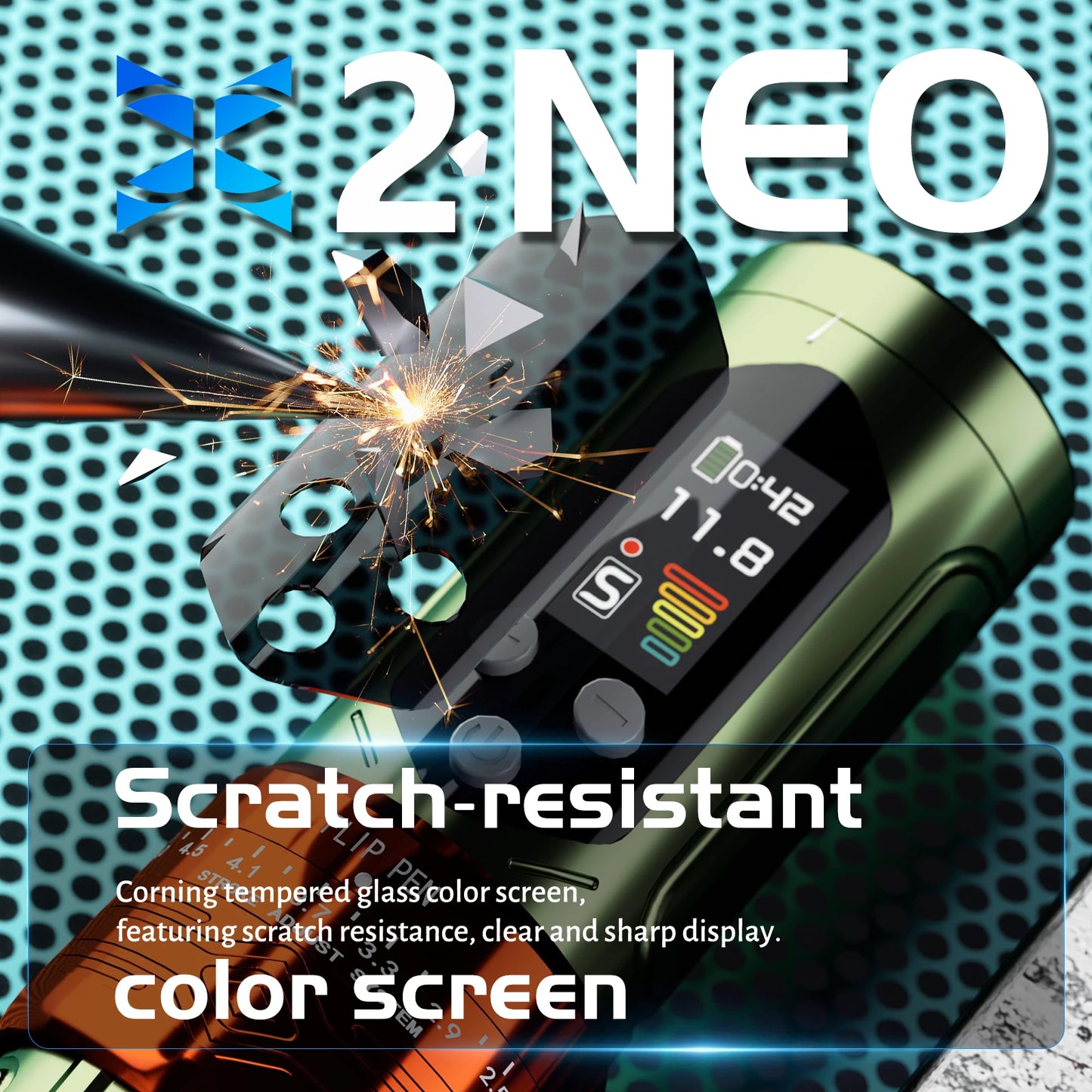 BRONC X2 NENO Wireless Pen – Stroke Ajustable (2.5mm a 5.0mm) con Pantalla Color