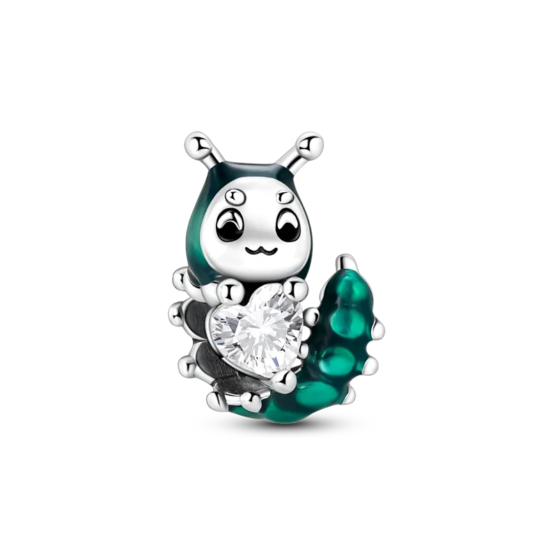 925 Sterling Silver Green Series Flower Tree Apple Pendant DIY Fine Beads Fit Original Charms Bracelet Women Jewelry Diy