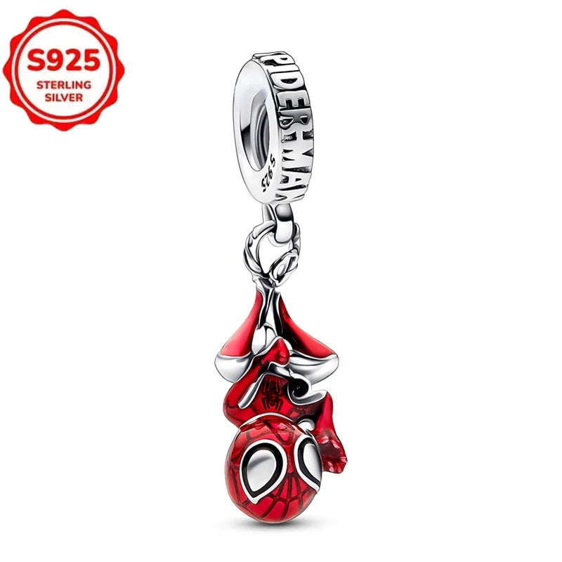 Plata De Ley 925 Silver Marvel Anime Lron Man Deadpool Wolverine Charms Beads Original Women Bracelets Pendant DIY Jewelry Gifts