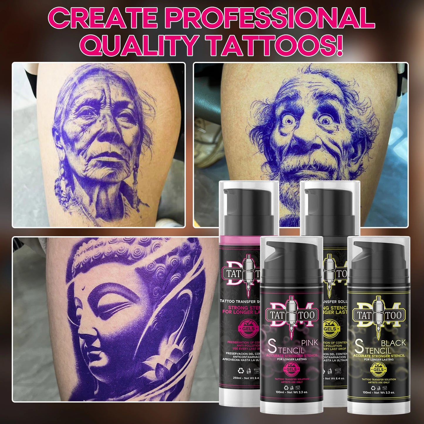 Gel de Transferencia DM Premium – Stencil Magic para Líneas Definidas (100ml / 250ml)