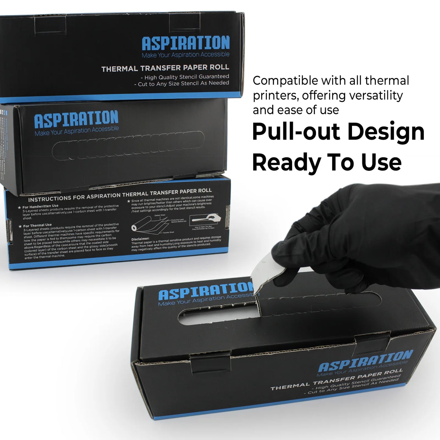 Rollo de Papel Transfer ASPIRATION (30 Metros) – Papel Hectográfico Continuo para Tatuajes