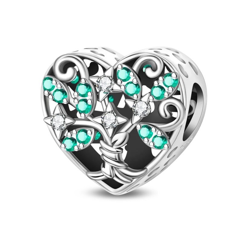 925 Sterling Silver Green Series Flower Tree Apple Pendant DIY Fine Beads Fit Original Charms Bracelet Women Jewelry Diy