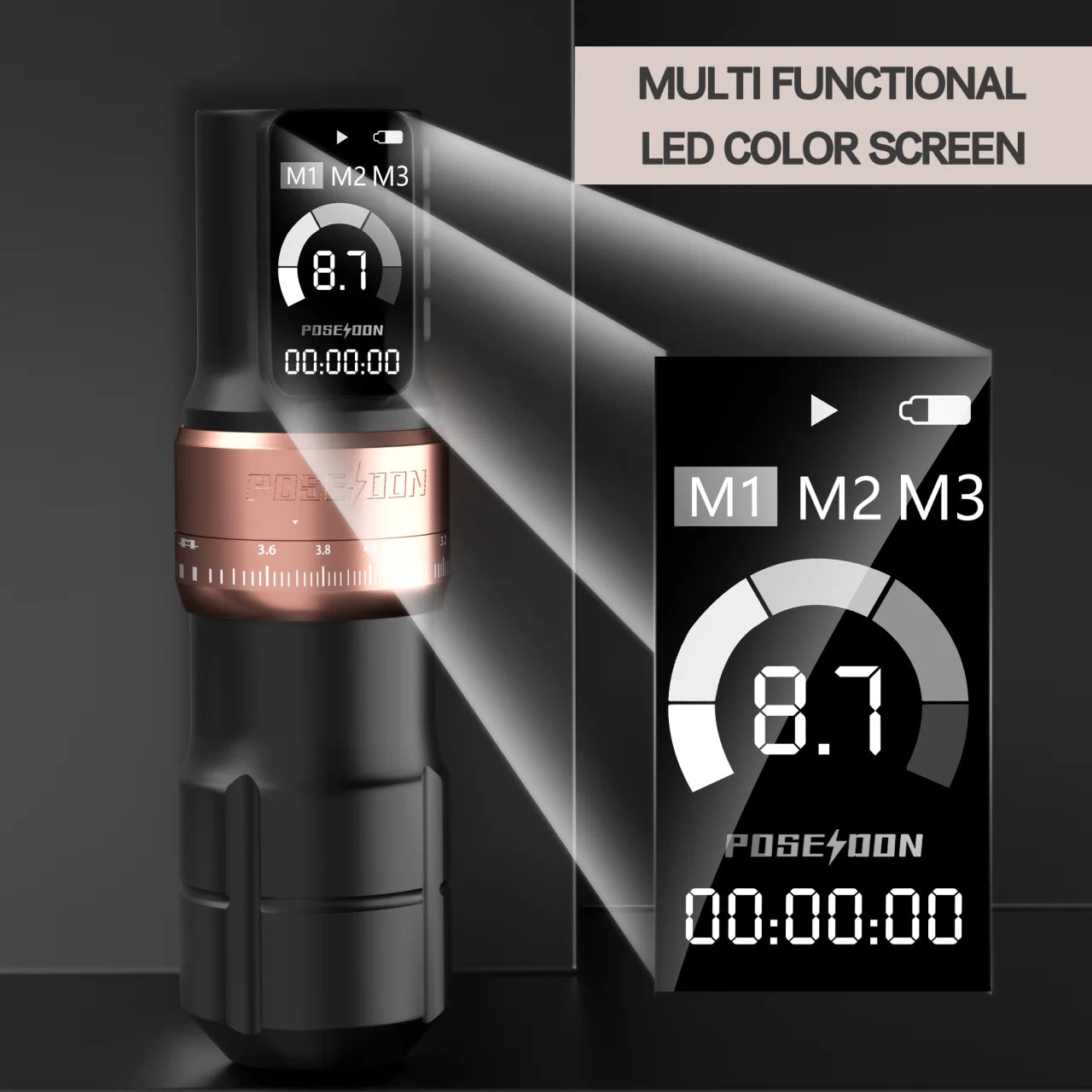 Máquina Pen POSEIDON Wireless – Stroke Ajustable y Motor Custom de Alta Potencia