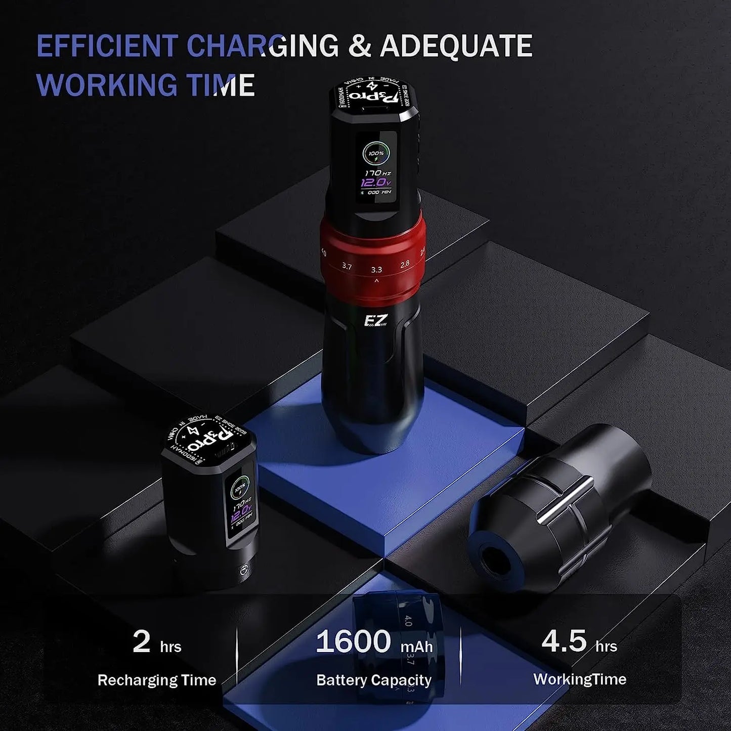 EZ P3 Pro Wireless Pen – Stroke Ajustable de 6 Niveles para Tattoo, PMU y SMP