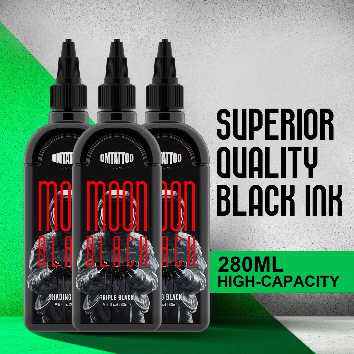 Tinta Mon Black Premium – 3 en 1: Línea, Sombra y Relleno (9.5oz / 280ml)