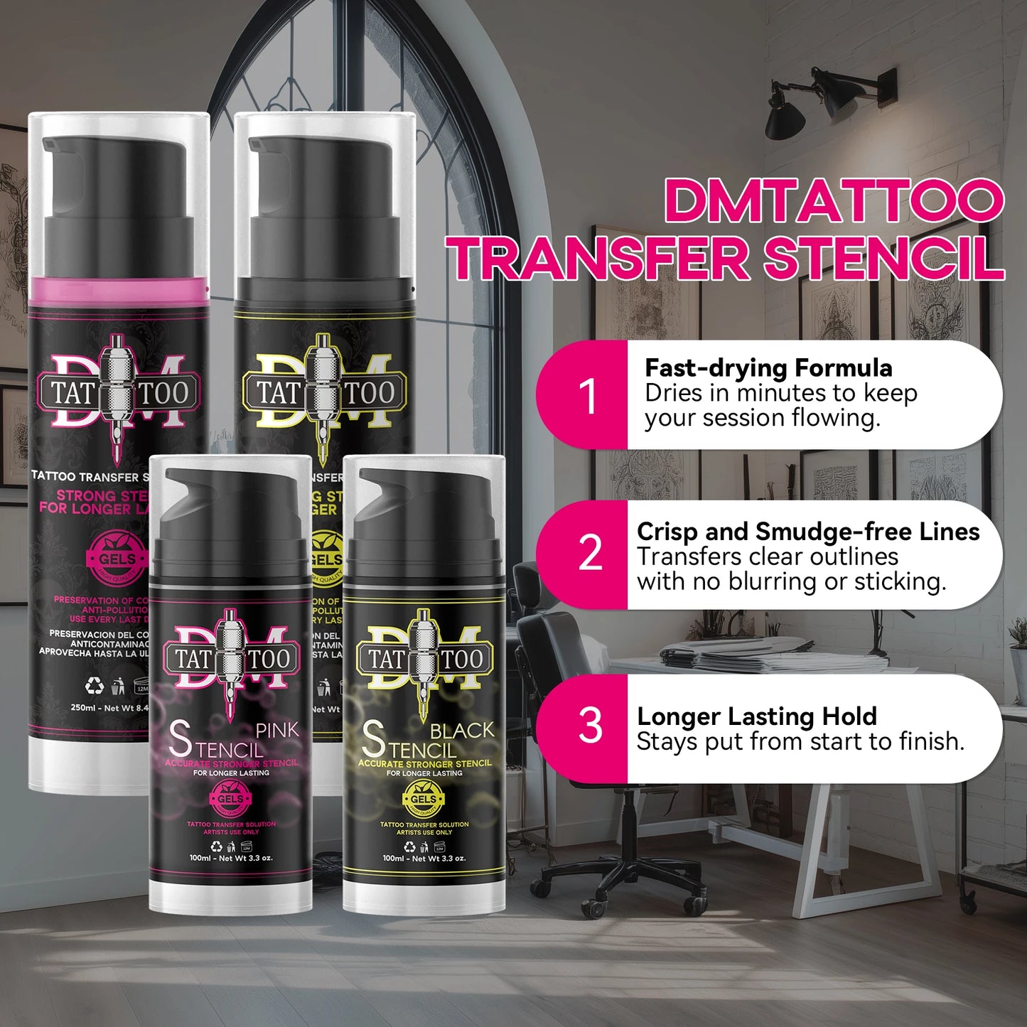 Gel de Transferencia DM Premium – Stencil Magic para Líneas Definidas (100ml / 250ml)