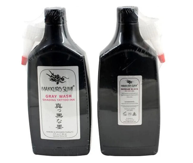 MAKURO SUMI Ink - Pigmento Negro Profesional Formato Industrial (360ml / 12oz)