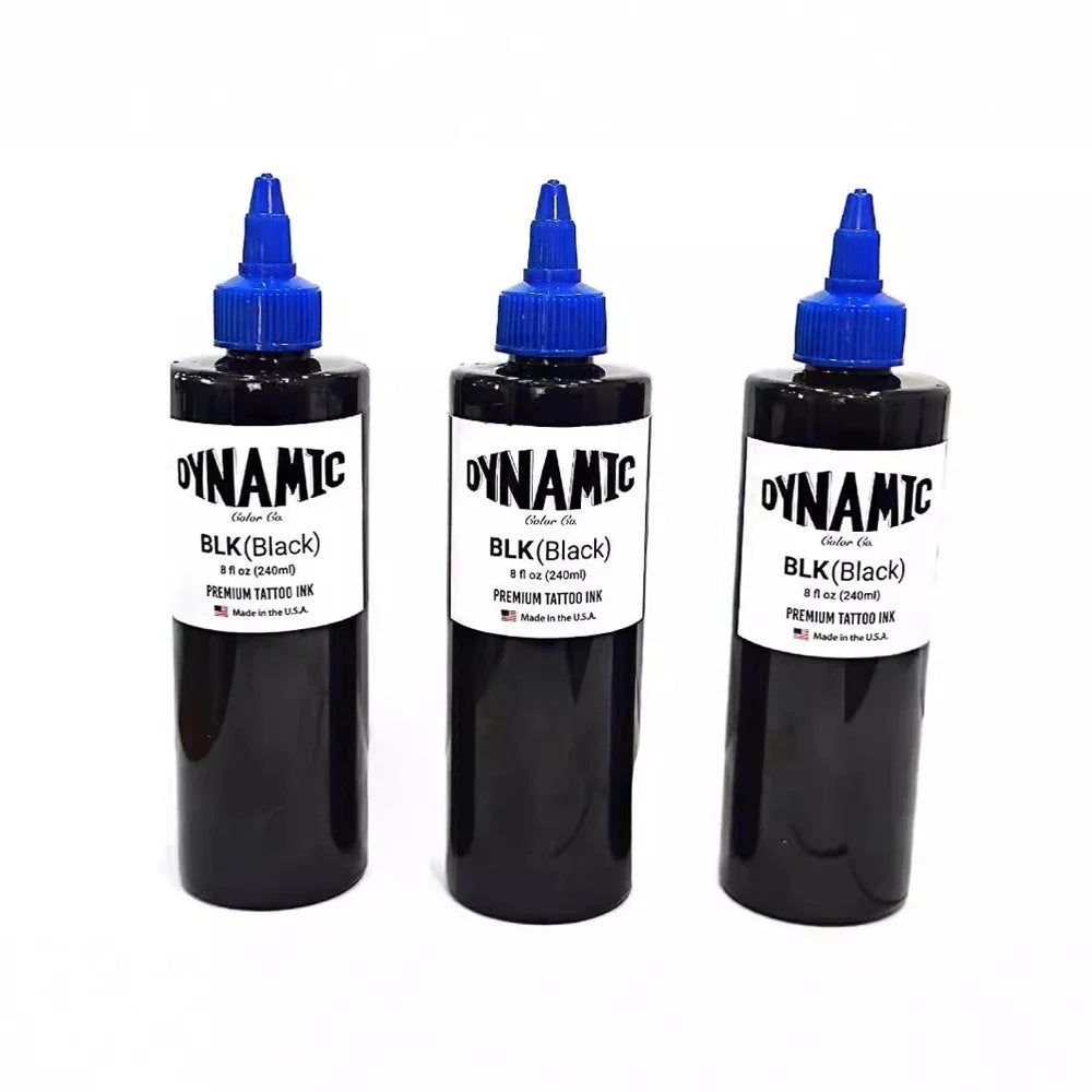 Black Tattoo Ink Premium – Tinta Negra Versátil para Línea y Sombras (8oz / 240ml)
