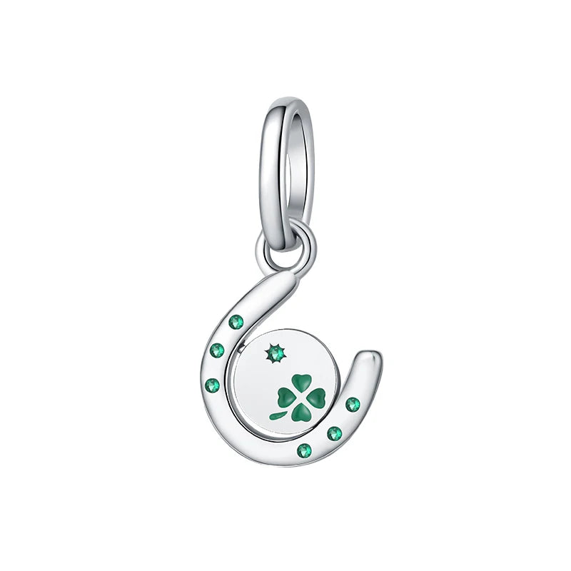 925 Sterling Silver Green Series Flower Tree Apple Pendant DIY Fine Beads Fit Original Charms Bracelet Women Jewelry Diy