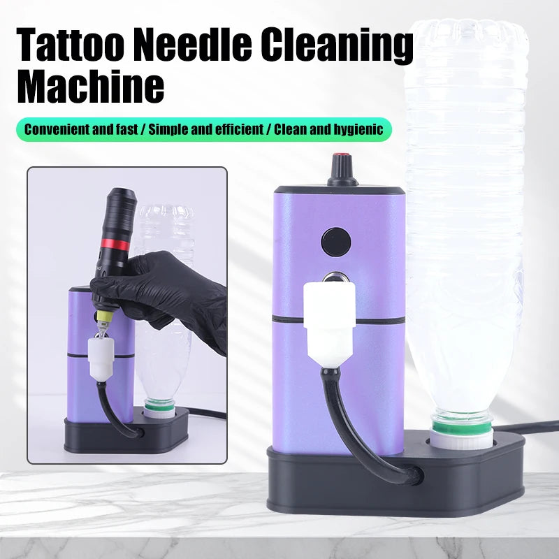 Tattoo Needle Cleaning Machine with Automatic Sensor Tattoo Needle Washer Color Rinse Tool Essential Tattoo Equipment
