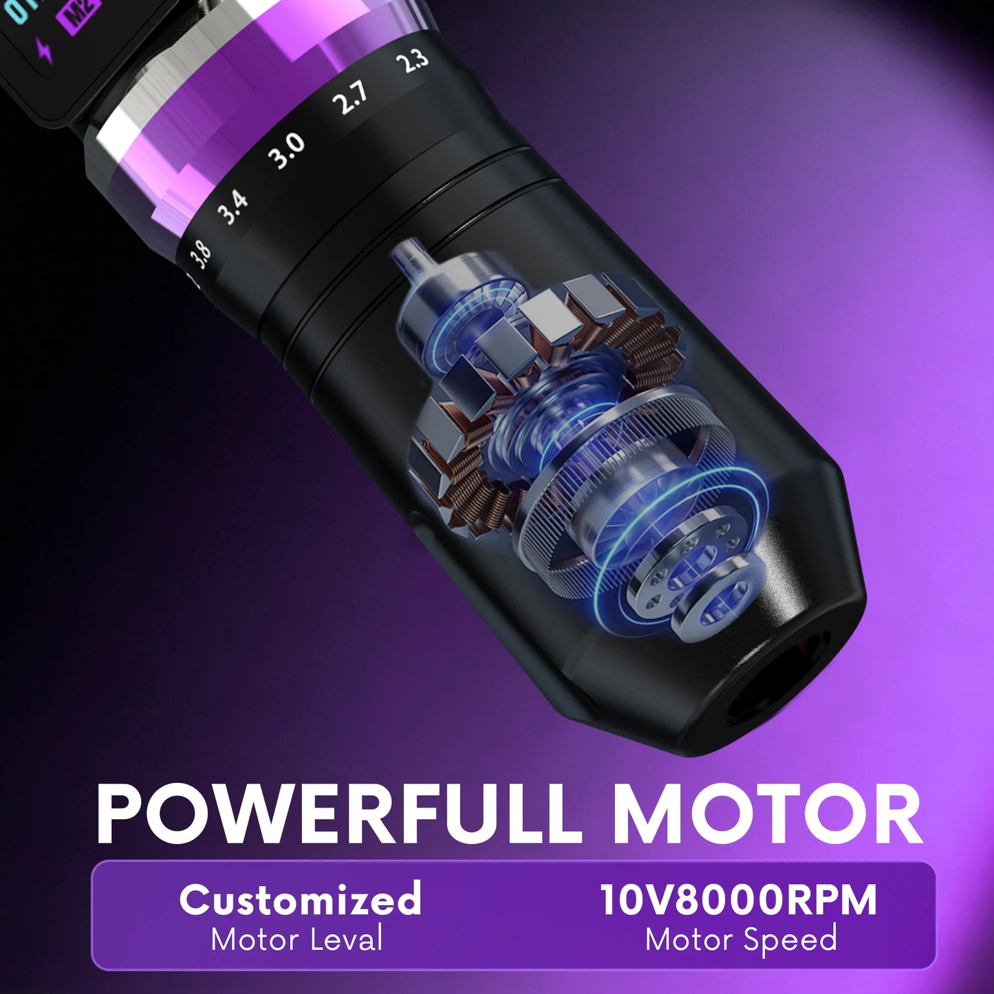 Máquina Pen Inalámbrica Elite – Motor Brushless, Stroke Ajustable y Mega Batería 2200mAh