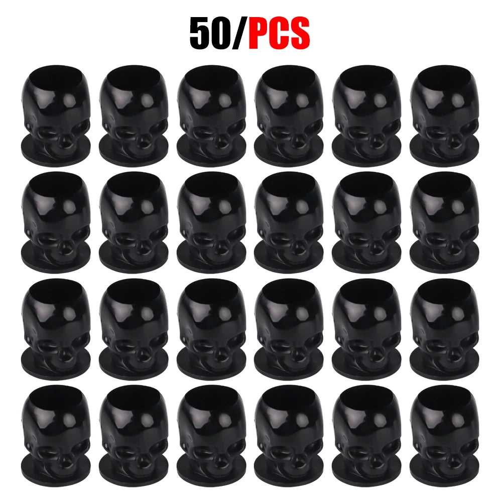 Copas para Tinta con Base Plana (Pack 50 / 100u) – Tetinas Descartables para Tatuaje y PMU
