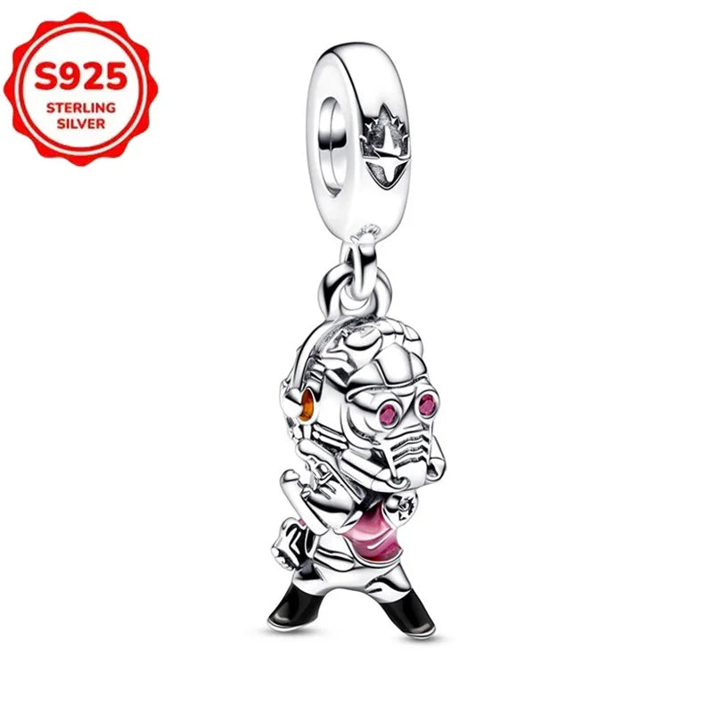 Plata De Ley 925 Silver Marvel Anime Lron Man Deadpool Wolverine Charms Beads Original Women Bracelets Pendant DIY Jewelry Gifts