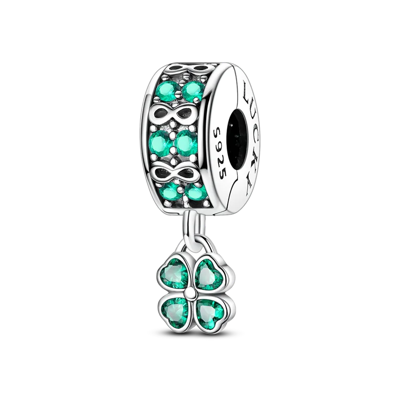 925 Sterling Silver Green Series Flower Tree Apple Pendant DIY Fine Beads Fit Original Charms Bracelet Women Jewelry Diy