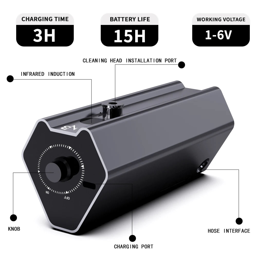 Lavadora de Agujas Inalámbrica Pro – Limpiador Automático Recargable para Cartuchos