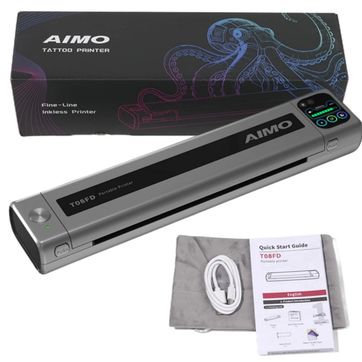 Impresora Térmica para Tatuajes AIMO Wireless – Portátil, Bluetooth y PC