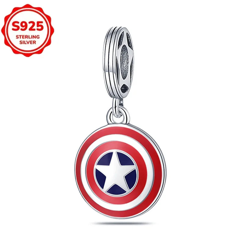 Plata De Ley 925 Silver Marvel Anime Lron Man Deadpool Wolverine Charms Beads Original Women Bracelets Pendant DIY Jewelry Gifts