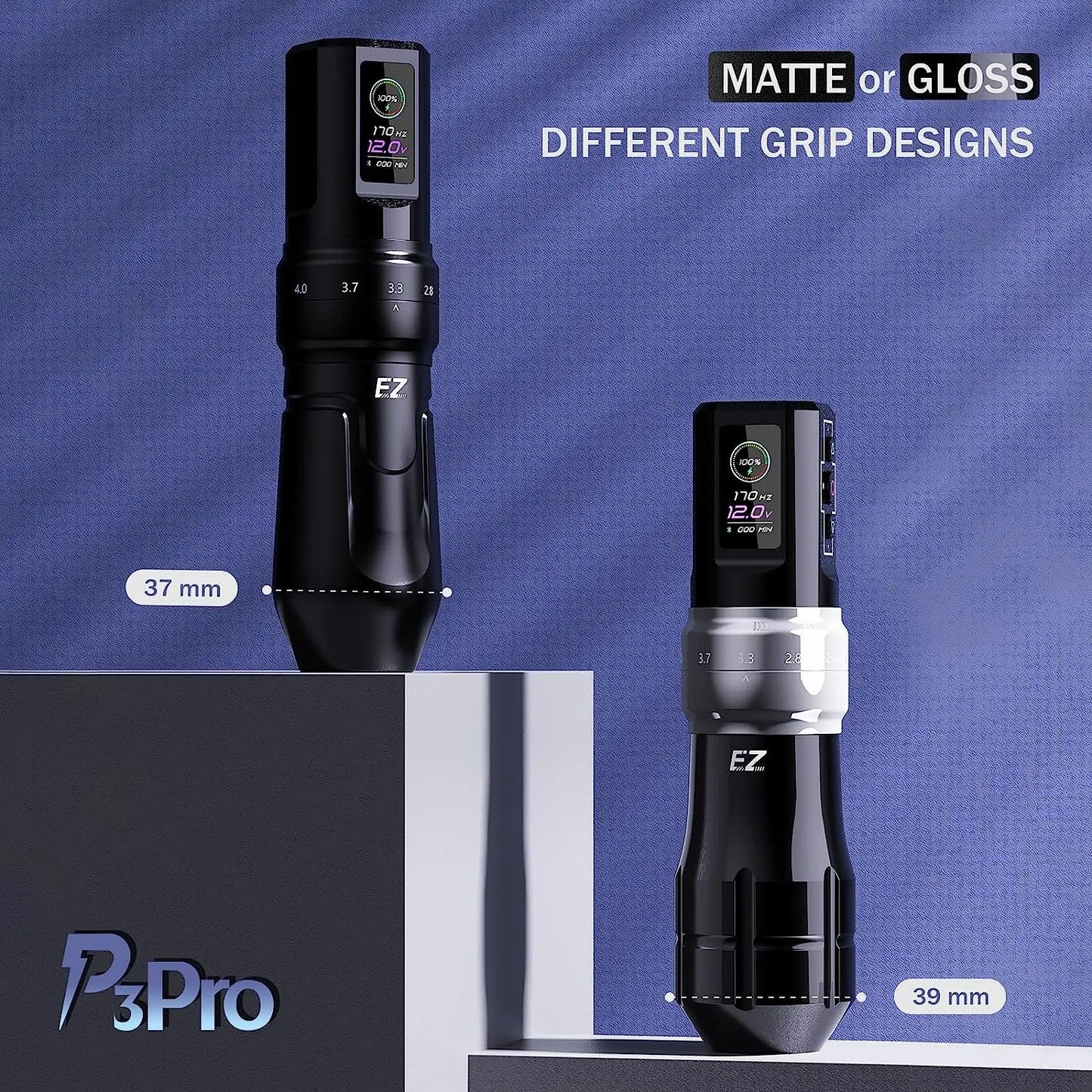 EZ P3 Pro Wireless Pen – Stroke Ajustable de 6 Niveles para Tattoo, PMU y SMP