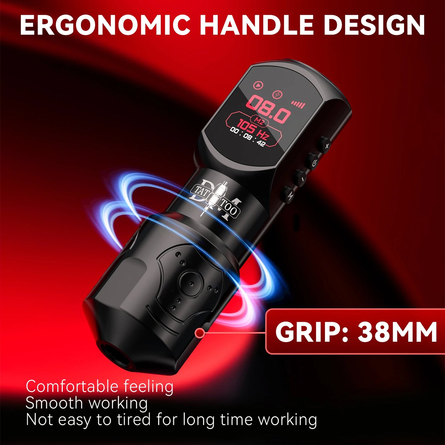 DM Red-Dragon Wireless Pen – Máquina de Tatuar con Motor Personalizado para PMU y Tattoo