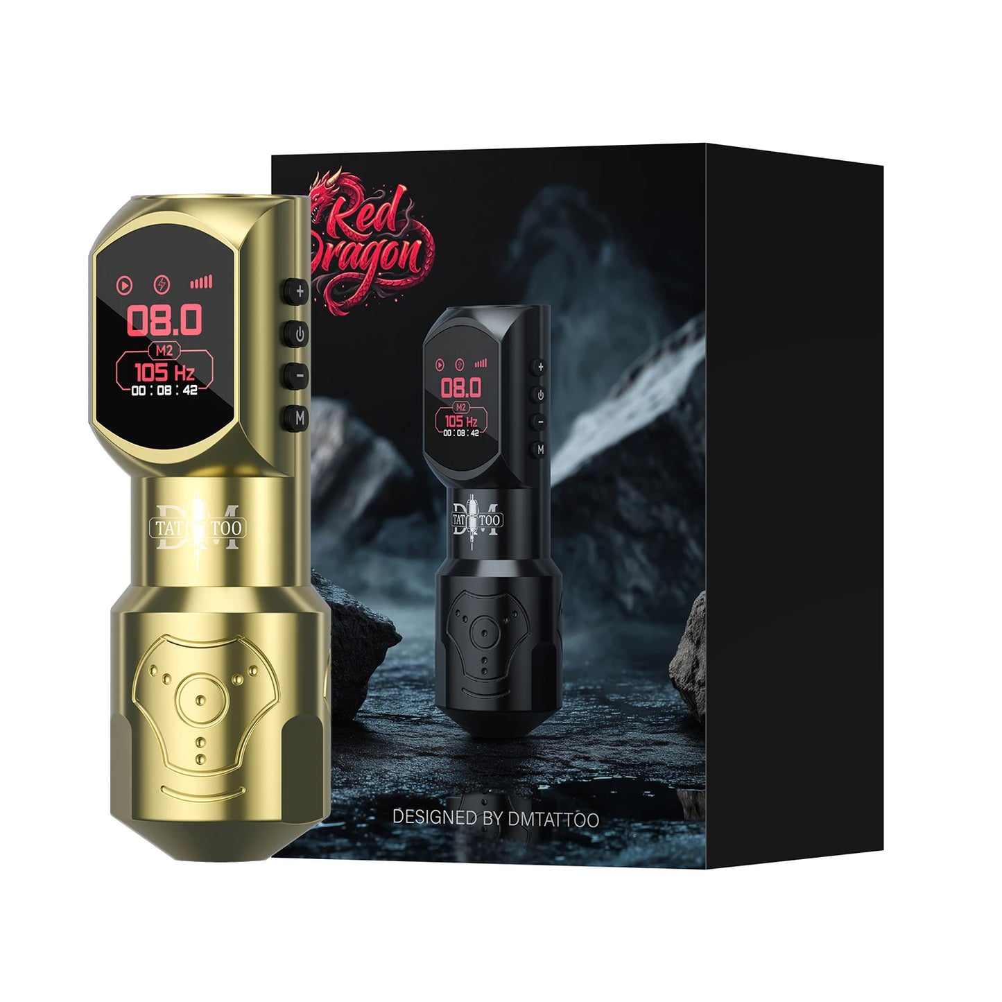 DM Red-Dragon Wireless Pen – Máquina de Tatuar con Motor Personalizado para PMU y Tattoo