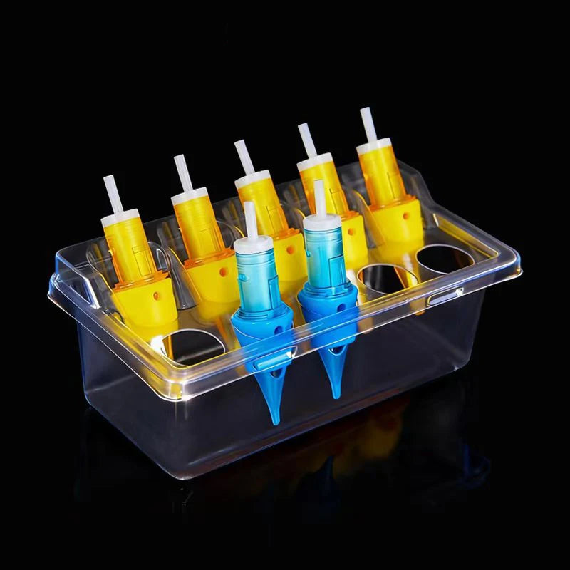 10pcs Disposable Tattoo Cartridge Cup Holder High Quality Transparent Plastic Blending Rinsing Diluting Drying Cleaning Cup