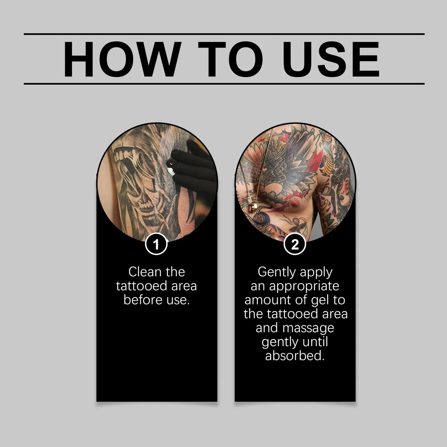 Tattoo Aftercare Soothing Gel - Gentle Cleansing, Long-Lasting Moisturizing Body Gel for Tattoo Fading & Skin Nourishment
