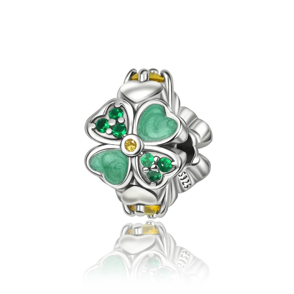 925 Sterling Silver Green Series Flower Tree Apple Pendant DIY Fine Beads Fit Original Charms Bracelet Women Jewelry Diy