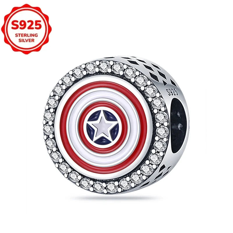 Plata De Ley 925 Silver Marvel Anime Lron Man Deadpool Wolverine Charms Beads Original Women Bracelets Pendant DIY Jewelry Gifts