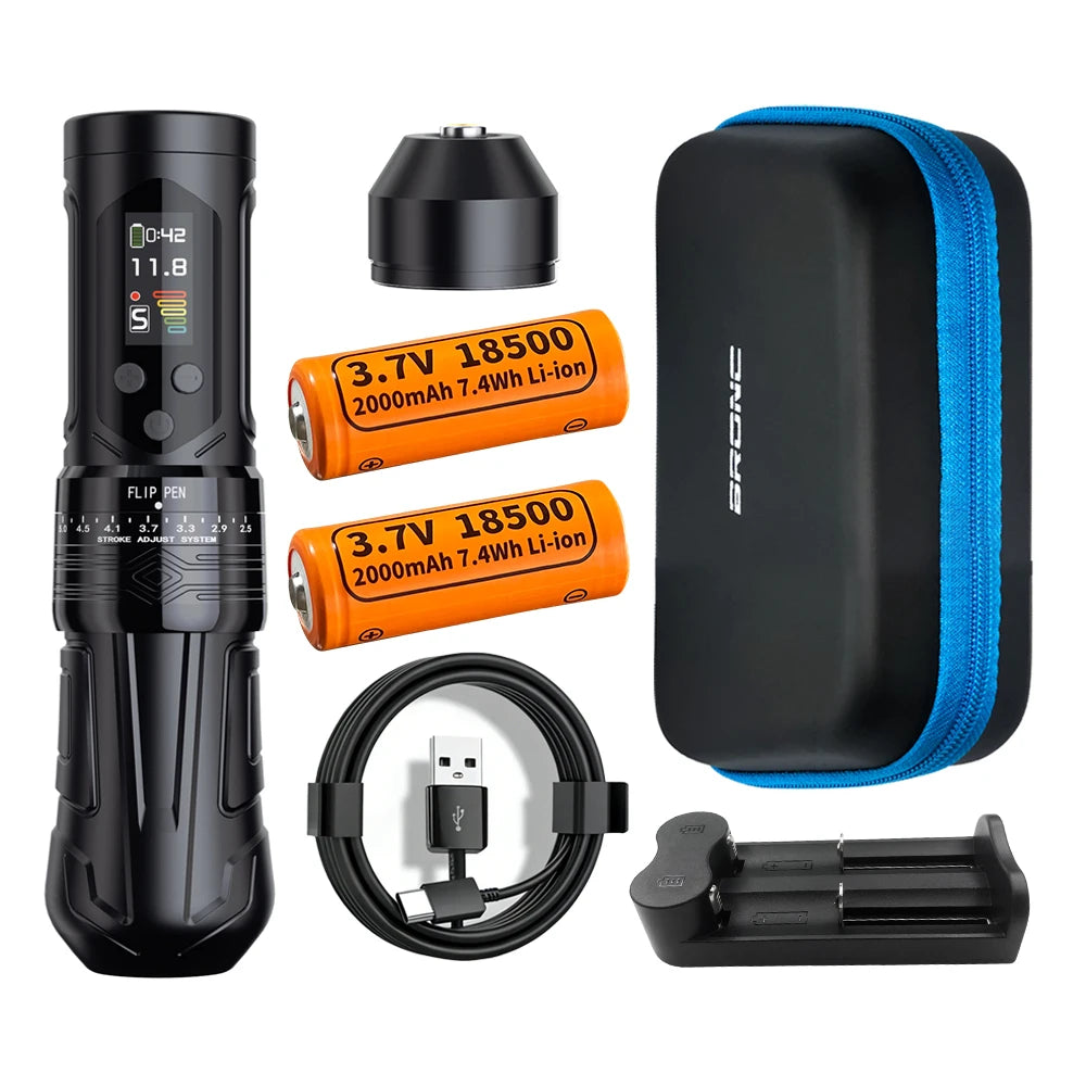 BRONC X2 NENO Wireless Pen – Stroke Ajustable (2.5mm a 5.0mm) con Pantalla Color