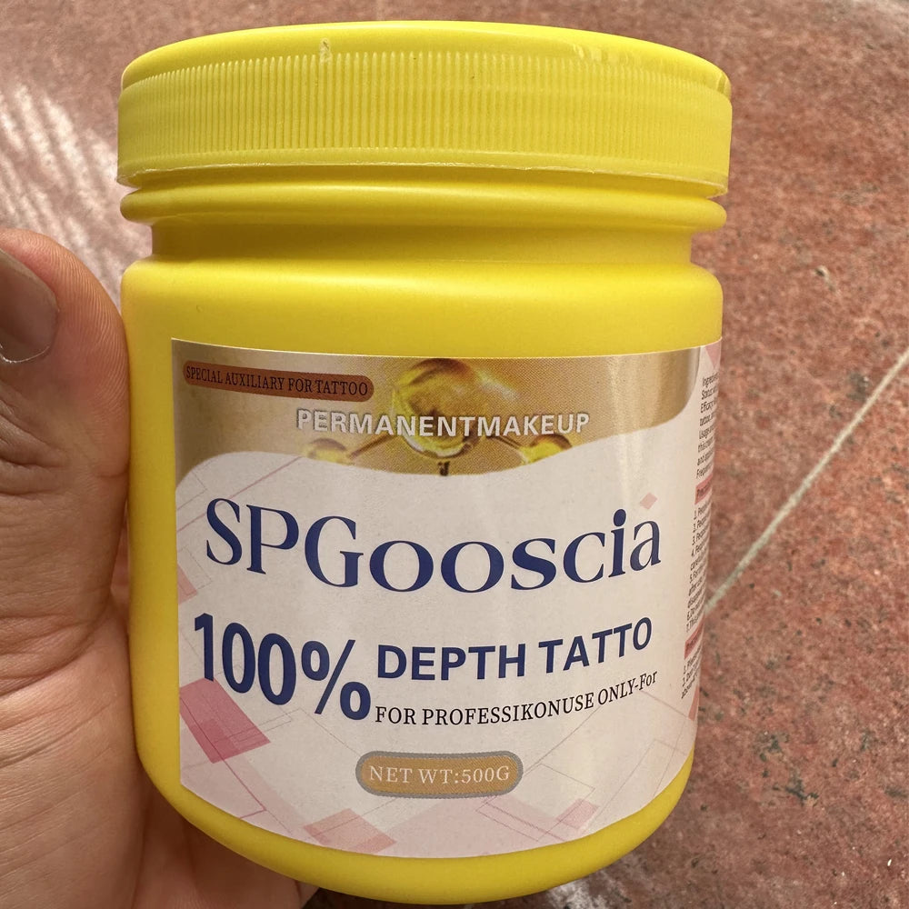 New 100% Yellow SPGoosica Tattoo Cream Before Permanent Makeup Eyebrow Lips Liner Microblading Piercing tattoo supplies 500g