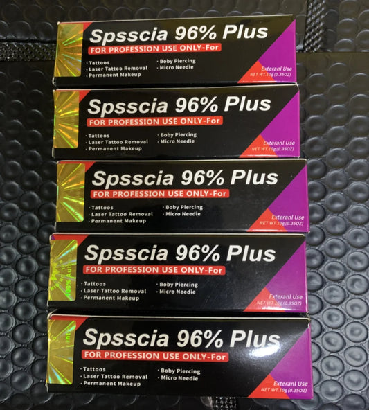 Spsscia 96% Plus – Crema  Anestésica Profesional para Tattoo y Microblading (10g)