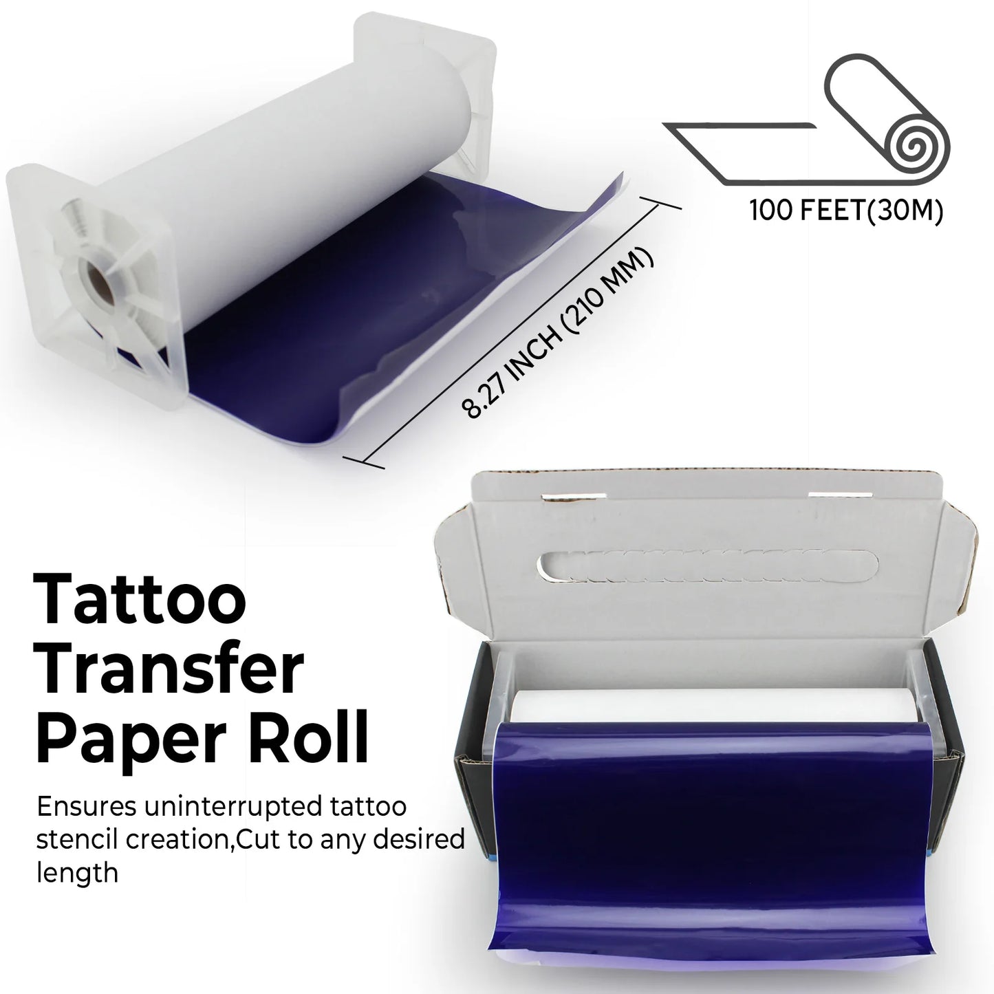 Rollo de Papel Transfer ASPIRATION (30 Metros) – Papel Hectográfico Continuo para Tatuajes