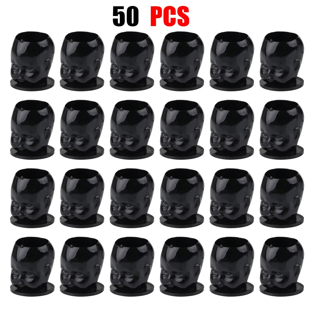 Copas para Tinta con Base Plana (Pack 50 / 100u) – Tetinas Descartables para Tatuaje y PMU