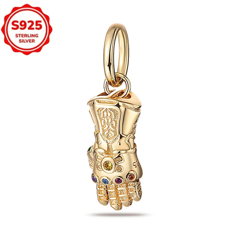 Plata De Ley 925 Silver Marvel Anime Lron Man Deadpool Wolverine Charms Beads Original Women Bracelets Pendant DIY Jewelry Gifts