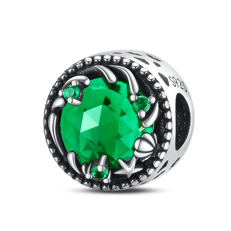 925 Sterling Silver Green Series Flower Tree Apple Pendant DIY Fine Beads Fit Original Charms Bracelet Women Jewelry Diy