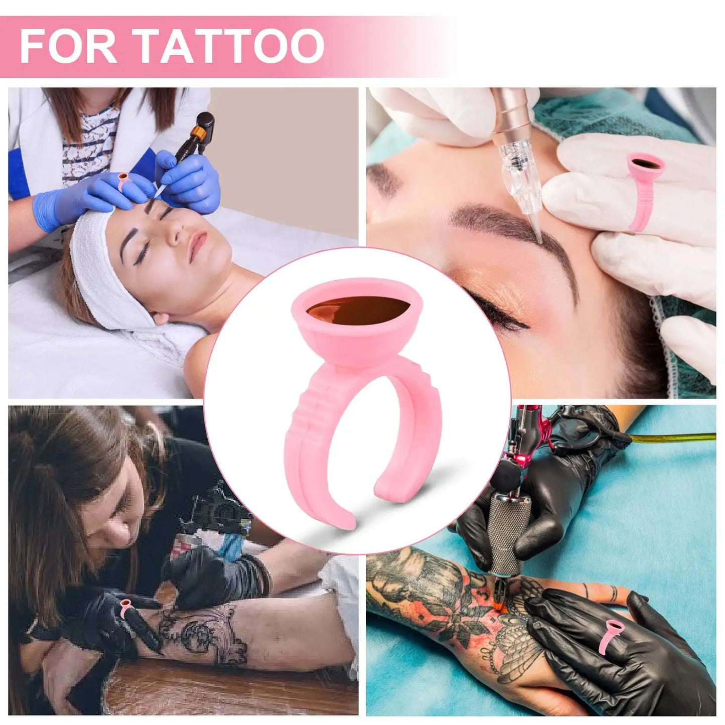 Anillos para Tinta y Pigmentos (Pack 100 / 500u) – Especial PMU, Microblading