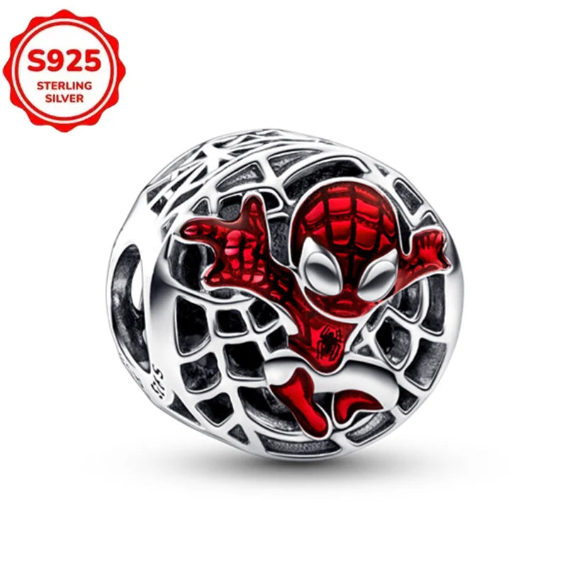 Plata De Ley 925 Silver Marvel Anime Lron Man Deadpool Wolverine Charms Beads Original Women Bracelets Pendant DIY Jewelry Gifts
