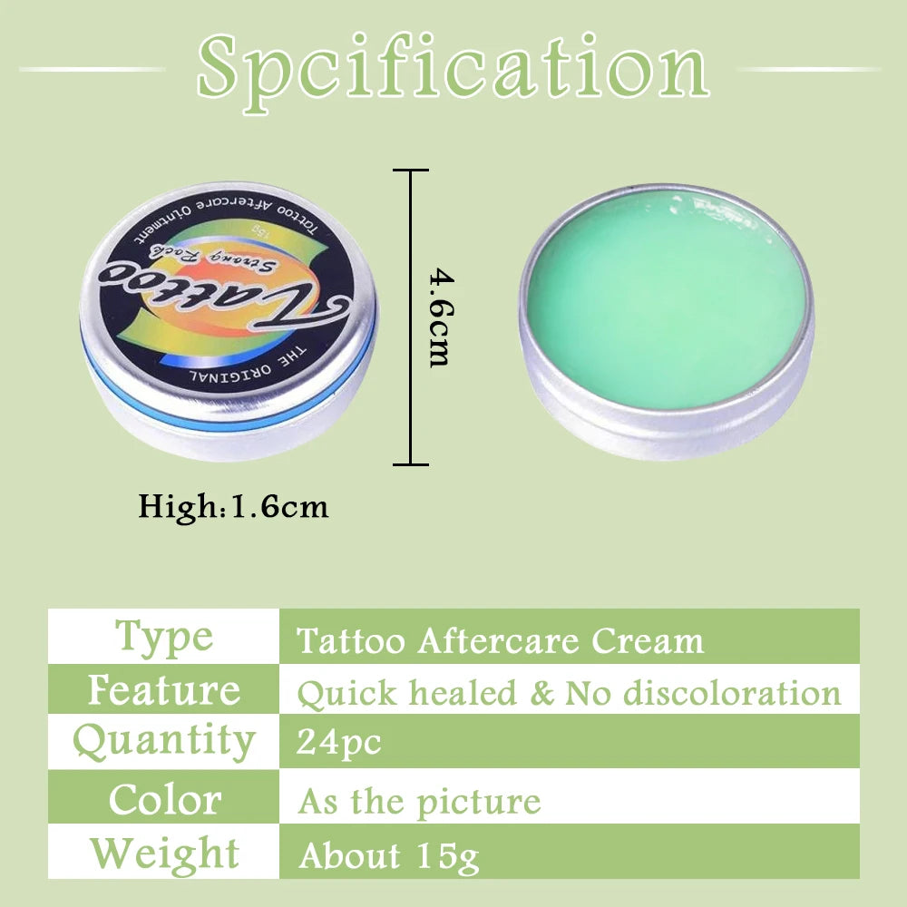 24/16/10/5/1PCS Tattoo Aftercare Cream Tattoo Eyebrow Lip Repair Healing Cream Skin Quick Recovery Ointment Tattoo Accessories