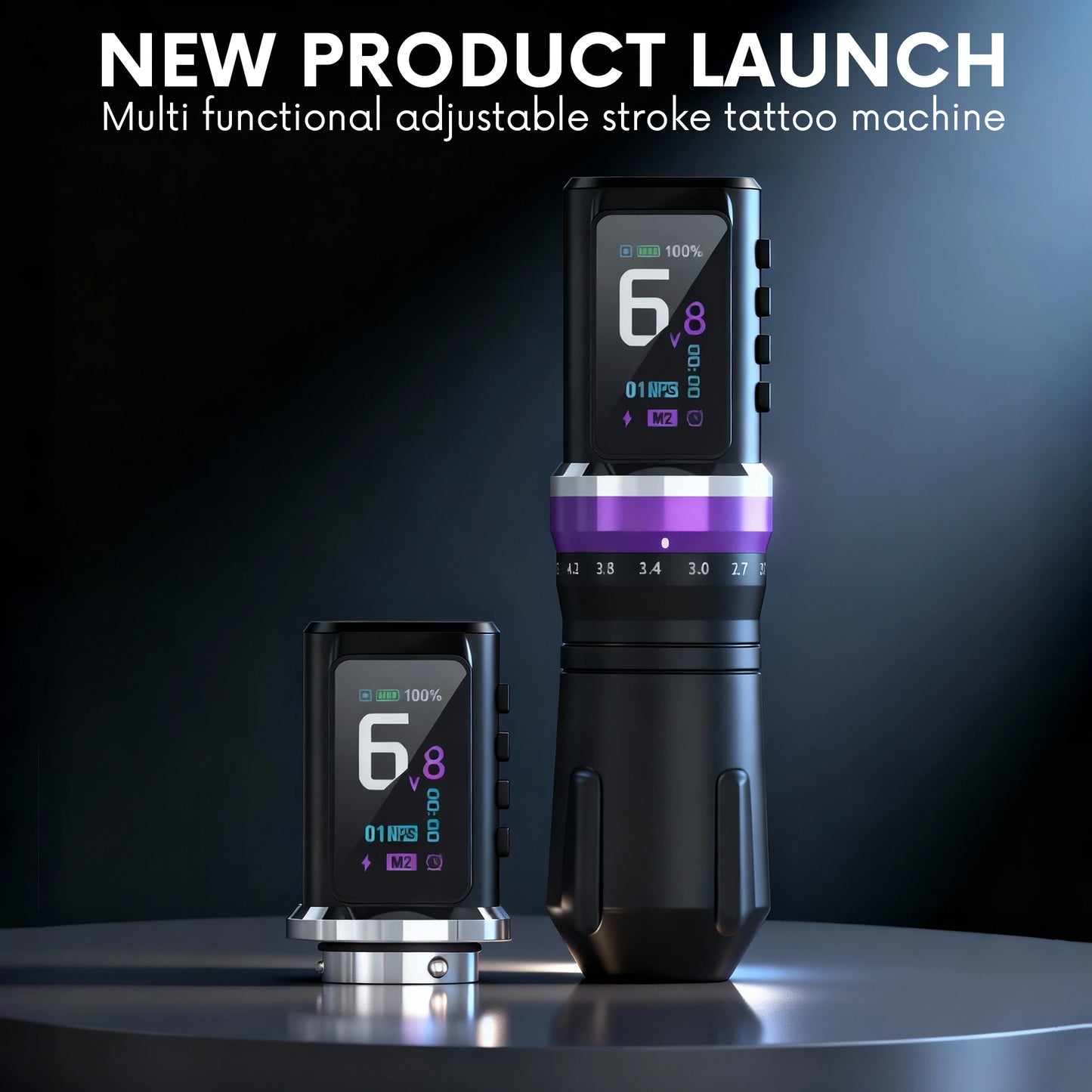 Máquina Pen Inalámbrica Elite – Motor Brushless, Stroke Ajustable y Mega Batería 2200mAh