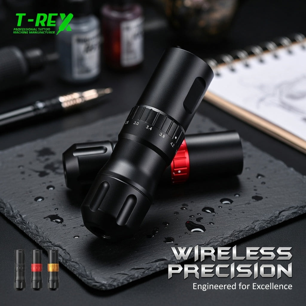 Máquina Pen T-Rex Wireless – Stroke Ajustable de 7 Niveles (2.0mm a 4.2mm)